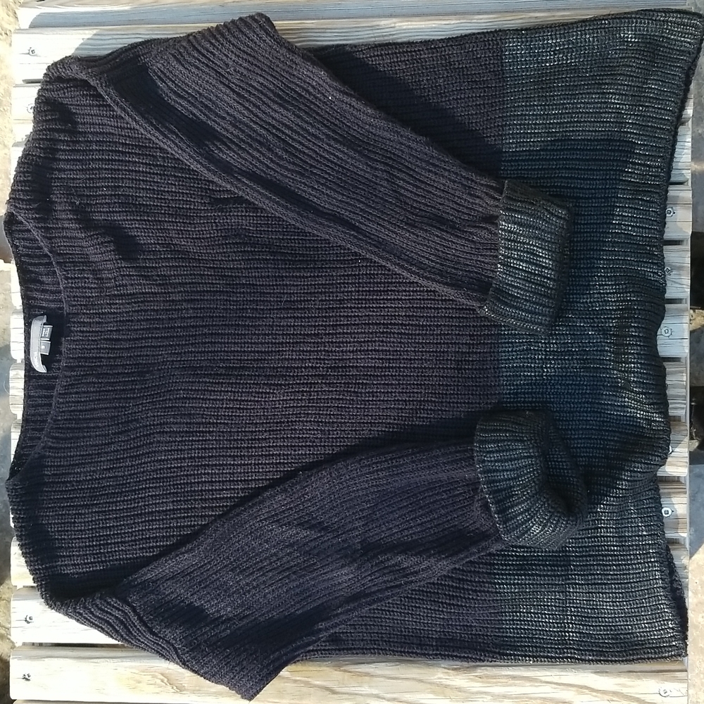 Black Vince Ribbed Sweater
